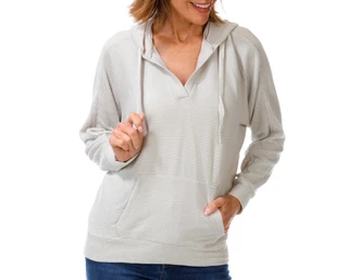Thumbnail 1: BOBEAU Petite Ribbed Hoody 