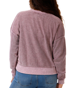 Thumbnail 2: Generation K Women's Long Sleeve Open-Knit Pullover Top 