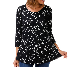 Thumbnail 1: BOBEAU Women's 3/4 Sleeve Swing Top 