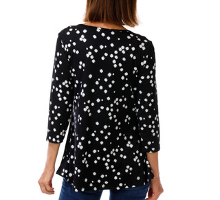 Thumbnail 2: BOBEAU Women's 3/4 Sleeve Swing Top 