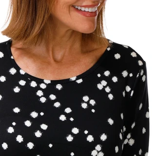 Thumbnail 3: BOBEAU Women's 3/4 Sleeve Swing Top 