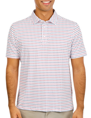 Thumbnail 1: Kenneth Cole Men's Short Sleeve Americana Printed Polo 