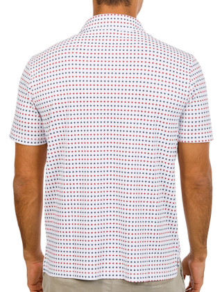 Thumbnail 3: Kenneth Cole Men's Short Sleeve Americana Printed Polo 