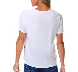 Thumbnail 2: Coral Bay Women's Short Sleeve V-Neck Seashell Reef Top 