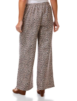 Thumbnail 2: Birch & Stone Juniors Active Print Fleece Wide Leg Pants 