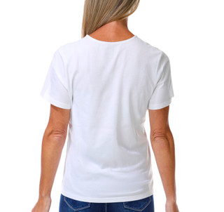 Thumbnail 2: Coral Bay Petite Short Sleeve V-Neck Seashell Reef Top 