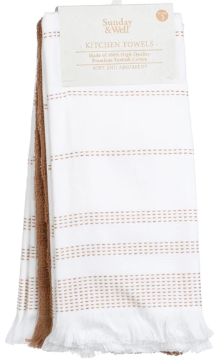 Thumbnail 1: WILLOW Eden Turkish Cotton Kitchen Towels Set of 3 