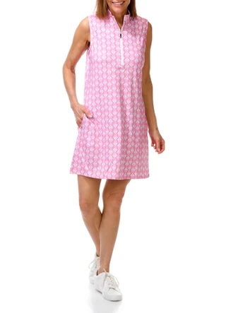 Thumbnail 1: Palm House Women's 1/4 Zip Sleeveless Sport Dress 