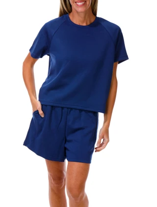 Thumbnail 1: HARMONY & BALANCE Women's Active 2 Pc Scuba Shorts Set 