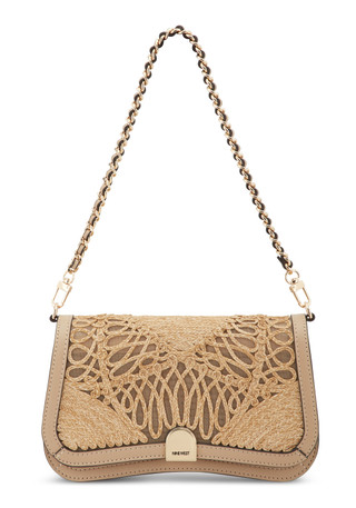 Thumbnail 1: NINE WEST Somi Chain Flap Shoulder Bag in Natural 