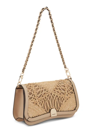 Thumbnail 5: NINE WEST Somi Chain Flap Shoulder Bag in Natural 