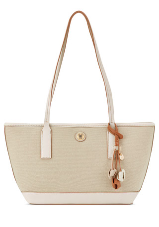 Thumbnail 1: NINE WEST Talley Canvas Shopper Tote 