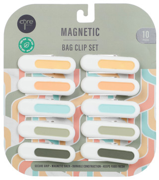 Thumbnail 1: CORE HOME 10-Piece Magnetic Paneled Bag Clips 