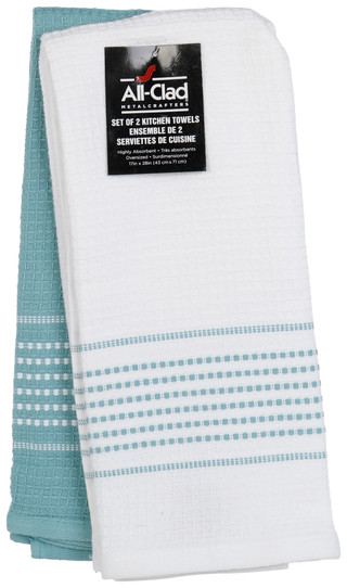 Thumbnail 1: ALL-CLAD 2-Pk Skipping Border Stripe Kitchen Towels 