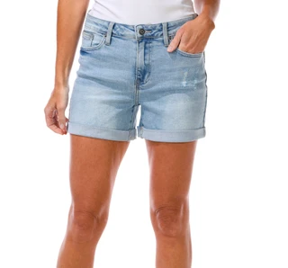 Thumbnail 1: FLAG & ANTHEM Women's Shelby Roll Cuff Denim Shorts 