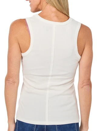 Thumbnail 2: BUNULU Women's Sleeveless Solid Ribbed Tank 