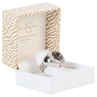 Thumbnail 2: Jessica Simpson Women's Octagonal Blue Dial Ring Watch 