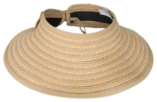 Thumbnail 1: SAN DIEGO HAT CO Ultrabraid Gold Lurex Packable Visor 