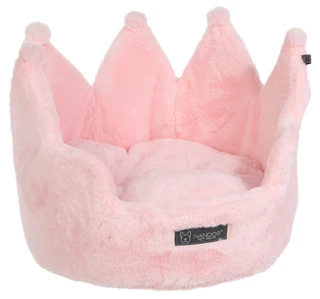 Thumbnail 1: NanDog Prive Collection Crown Dog & Cat Bed, Pink 