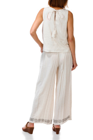 Thumbnail 2: BUNULU Women's Sequins Trim Tank & Pants Set 