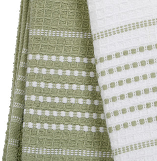 Thumbnail 2: ALL-CLAD 2-Pack Skipping Border Stripe Kitchen Towels 