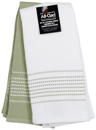 Thumbnail 1: ALL-CLAD 2-Pack Skipping Border Stripe Kitchen Towels 