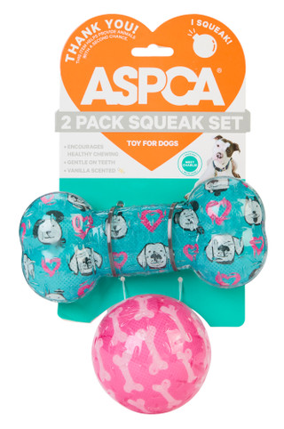 Thumbnail 1: ASPCA 2-Piece Bone and Ball Dog Toy Set 