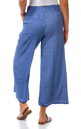 Thumbnail 3: MAX STUDIO Women's Print Rayon Crop Wide Leg Pants 