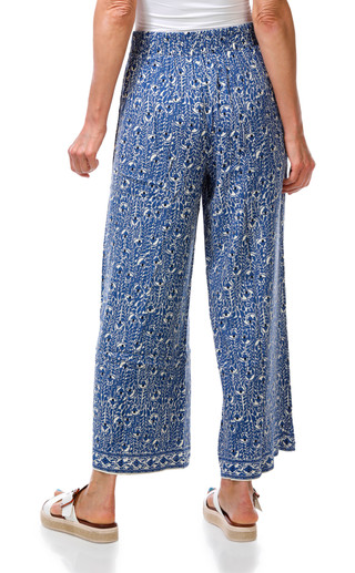 Thumbnail 2: MAX STUDIO Women's Print Rayon Crop Wide Leg Pants 