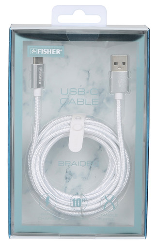 Thumbnail 1: Fisher 10 Foot Braided UCB-C Cable 