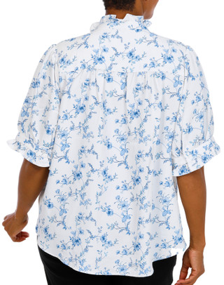 Thumbnail 3: Premise Women's Plus Floral Print Top 
