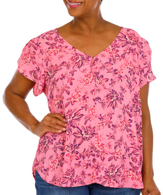 Thumbnail 1: Premise Women's Plus floral Print Top 