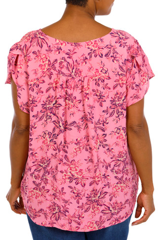 Thumbnail 3: Premise Women's Plus floral Print Top 