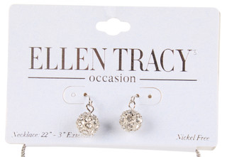 Thumbnail 2: Ellen Tracy 2 Pc Pearl Necklace & Earrings Set 