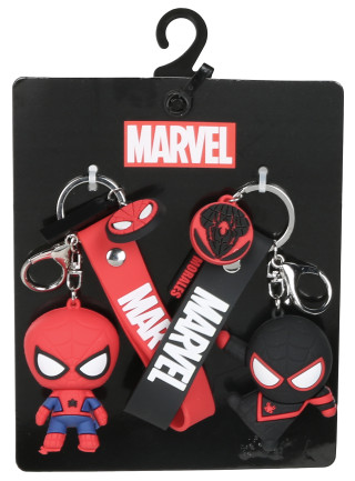 Thumbnail 1: Marvel 2 Pk Spider-Man & Miles Morales Keychains 