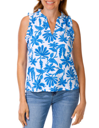 Thumbnail 1: Tahari Women's Sleeveless Floral Print Top  