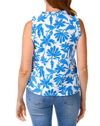 Thumbnail 2: Tahari Women's Sleeveless Floral Print Top  