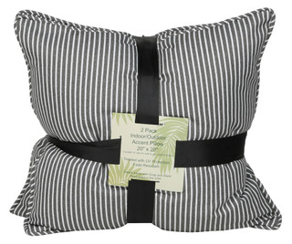 Thumbnail 1: Westgate Home 2 Pk 20x20 Top Ticking Indoor/Outdoor Pillows 