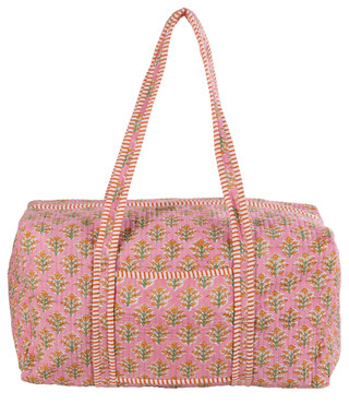 Thumbnail 1: Haute Dreamz Quilted Floral Print Weekender Bag 