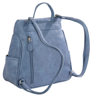 Thumbnail 3: MULTISAC Major Denim Floral Stitched Backpack 