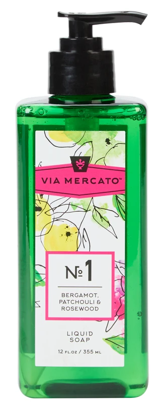 Thumbnail 1: Via Mercato 12 oz No. 1 Rosewood Italian Made Hand Soap 