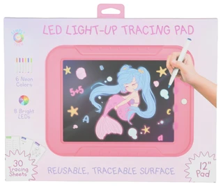 Thumbnail 1: 12 in LED Light Up Tracing Pad with Neon Markers 