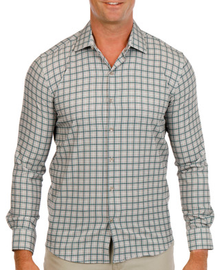 Thumbnail 1: Men's Long Sleeve Plaid Button Down Shirt 