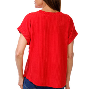 Thumbnail 2: J.O.A Juniors Short Sleeve Knit Ribbed Florida Tee 