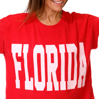 Thumbnail 3: J.O.A Juniors Short Sleeve Knit Ribbed Florida Tee 