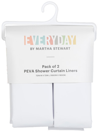 Thumbnail 1: Martha Stewart 2 Pk PEVA Shower Curtain Liners 