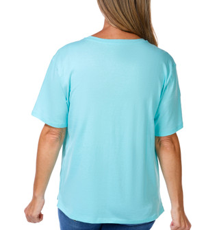 Thumbnail 3: REEL LEGENDS Women's Florida Stamp Graphic Tee 