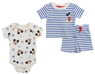 Thumbnail 1: Disney Baby Boy 3 Pc Mickey Mouse Shorts Set 