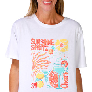 Thumbnail 3: REEL LEGENDS Women's Outdoor Sunshine Spritz Graphic Tee 