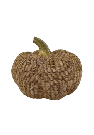 Thumbnail 1: Autumn Gatherings 7 in Woven Pumpkin Home Accent 